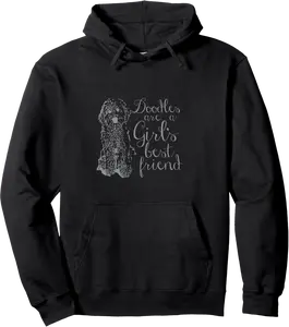 Doodles are a Girl's Best Friend Golden Labradoodle Pullover Hoodie - 61B0DJ7Z8NLT