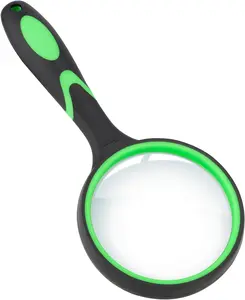 Magnifying Glass, 75MM Handheld Reading Magnifier with Non-Slip Soft Handle for Seniors Book Newspaper Reading and Kids Nature Hobby Exploration