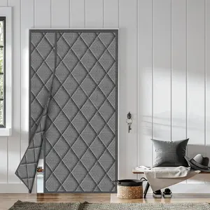No  Thermal Insulated Door Curtain, Fit Door Size 34 x 80 inch  Thicken Winter Cover Windproof Insulation Blanket, Gray