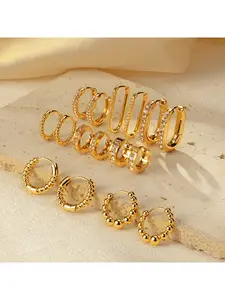 Titanium steel jewelry small round bead stainless steel earrings, hoop earrings, minimalist and personalized high-end earrings