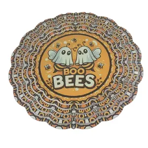 BooBees 8 inch Wind Spinner with Boo Bees Design and Circular Patterned Edge