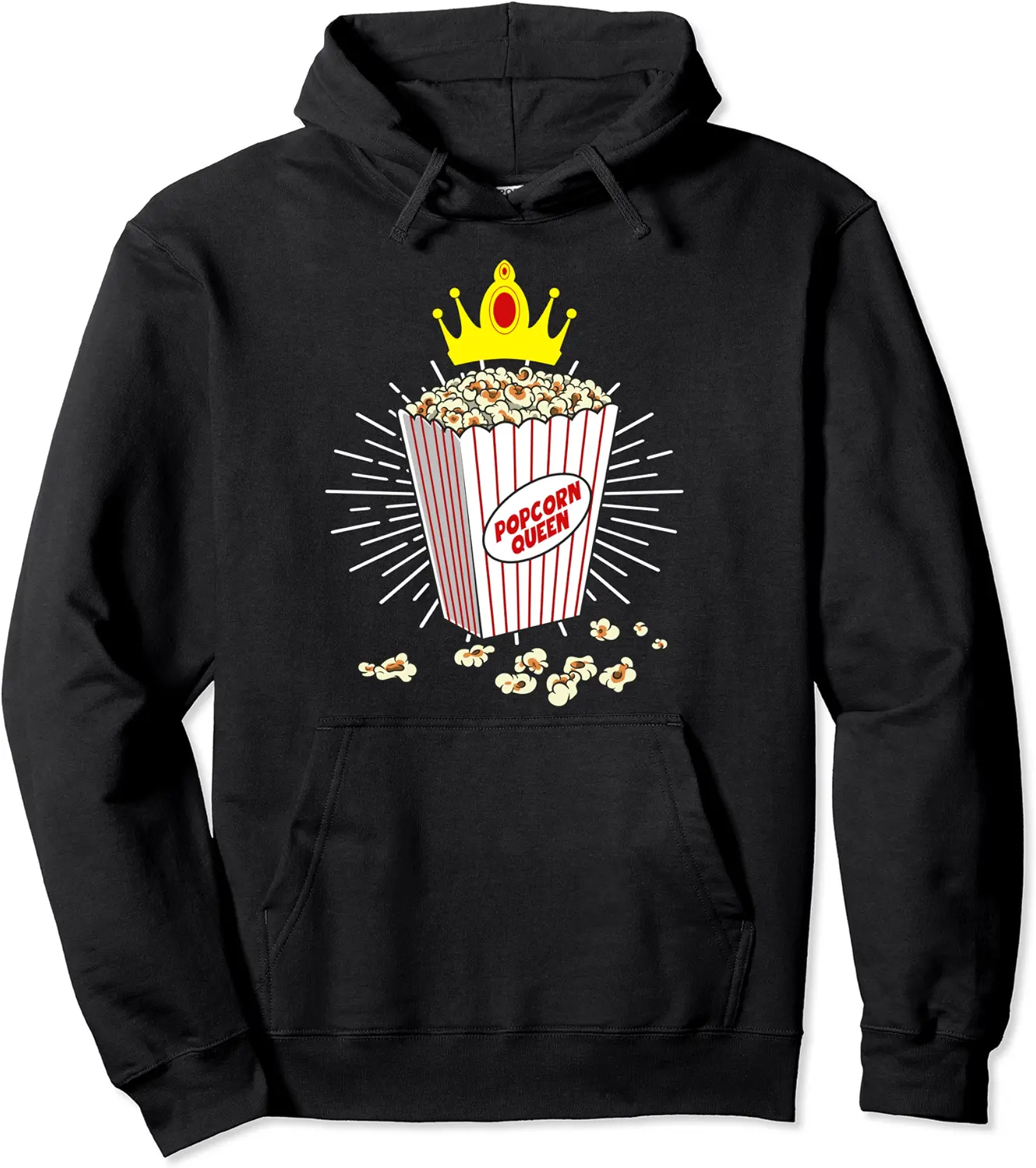 Funny Popcorn Gift Girls Cool Popcorn Lovers Popcorn Queen Pullover Hoodie - Lydiagarcia Shop 39B08SRX3G6R