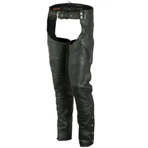 Rebel Streak Unisex Motorcycle Leather Chaps