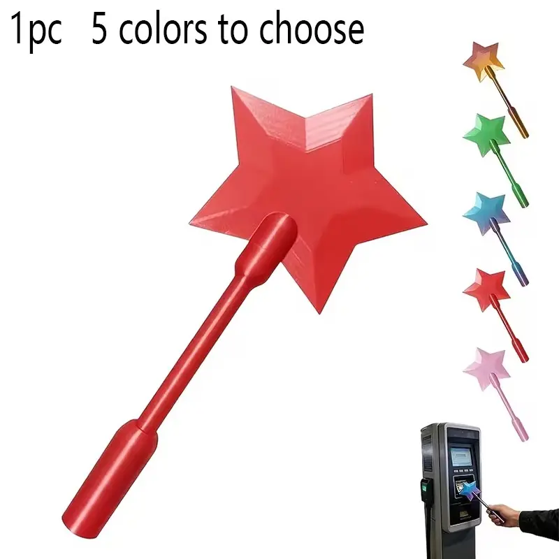 1pc 3D Printed QR Code Scanning Digital Payments Wand, Touch Payment Credit Card Stick, Starlight Wand, Contactless Payment Card Holder, Suitable for Card Payment Scenarios, Festive Holiday Party Gifts