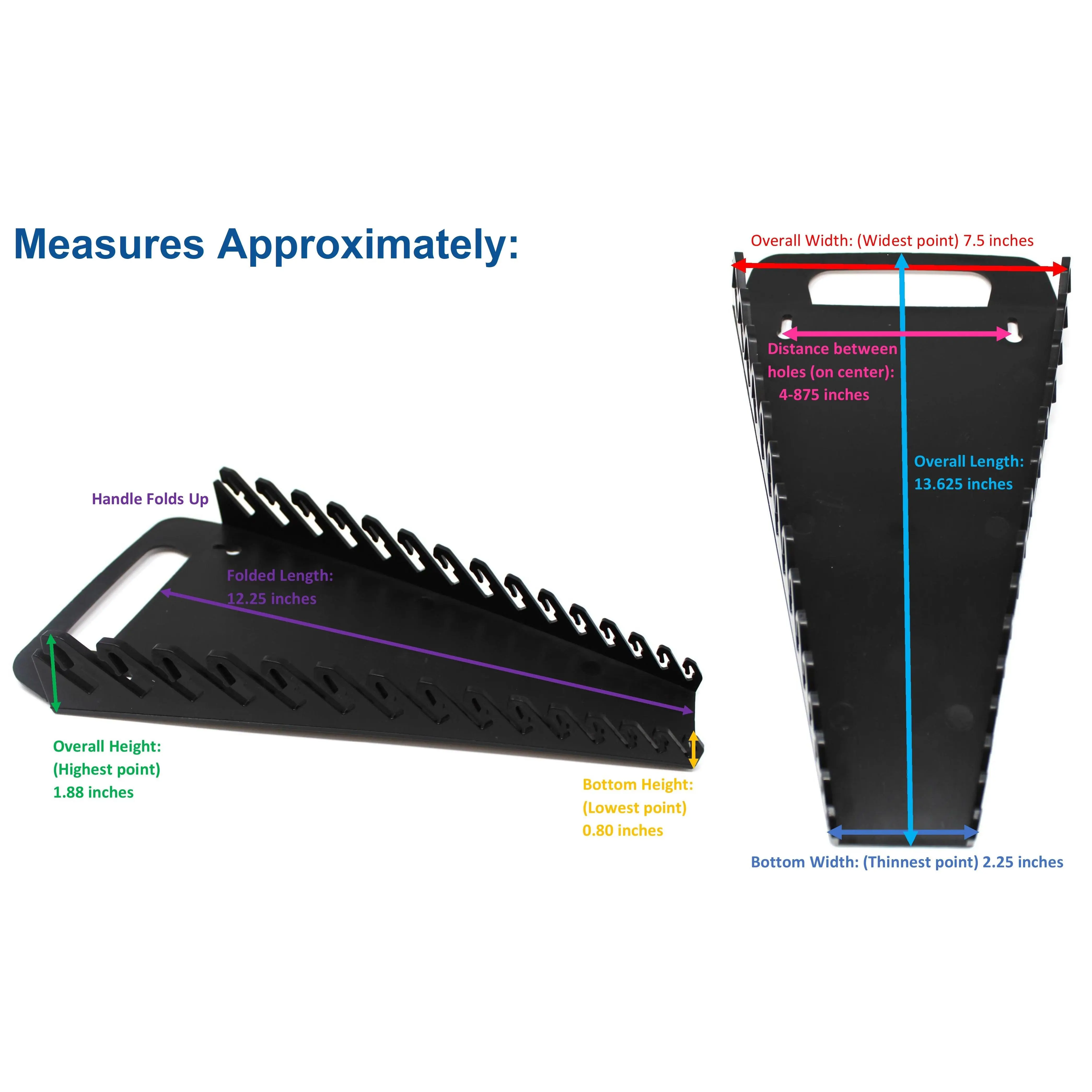 Gripper Wrench Organizer Tool Tray Kit (Each Kit Includes 2 Wrench Trays) - Multi-quantity/color