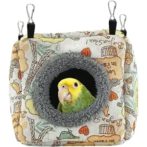 Bird Plush Nest Bed - Hanging Soft and Warm Hammock for Birds Parrot Parakeet Cockatiel Conure Hamster Rat Squirrels etc