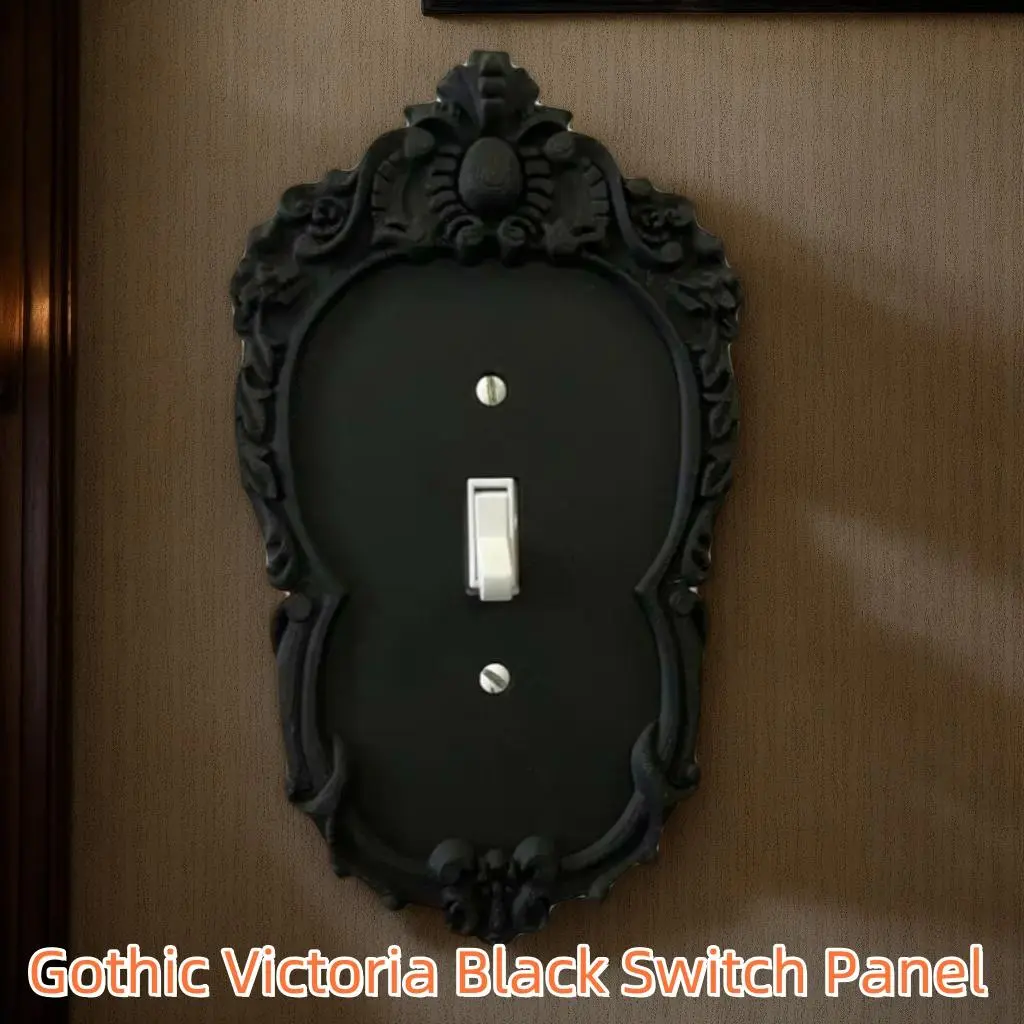 Gothic-Style Victorian Wall Switch Cover, 1 Count Retro Design Wall Switch Decorative Panel, Light Switch Cover for Home & Office Installation