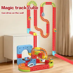 Electric Track Car Hover High-Speed Rail 3D Gear Track Anti-Gravity Building Toy Gift Box, Festival Gift, Back-To-School Gift, Birthday Gift