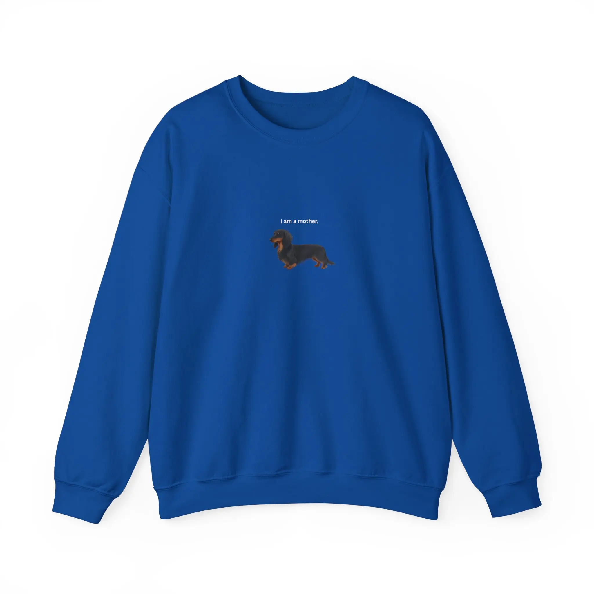 Black and Tan Long Hair Dachshund Crewneck Sweatshirt, Dog Mom Gift, Cozy Cotton Pullover for Women & Pet Lovers