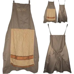 Men's Chef Prank Apron - Adjustable Kitchen Household Products, All Seasons Design with Pocket Surprise, Creative Gag Gift for Friends