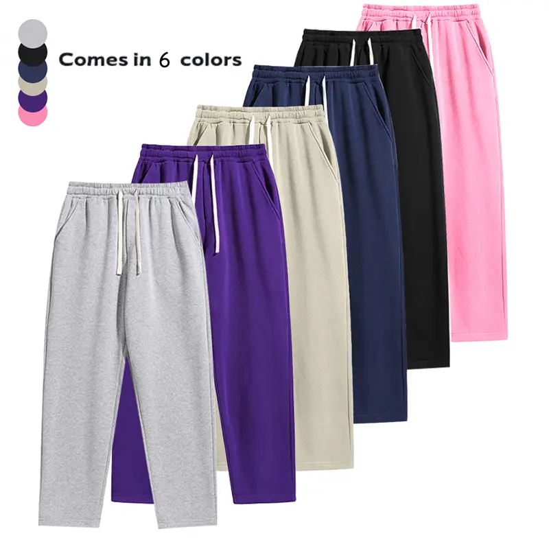 Men’s solid-color long pants, casual sweatpants, regular fit comfortable straight-leg joggers, suitable for everyday wear, available in multiple colors, unisex all-season pants.