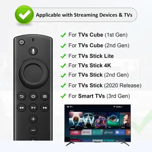 Replacement Remote Control for fire Smart TVs Stick/Lite/4K,Fit for AMZ Smart TV Cube(1st / 2nd Gen) Voice Stick Remote Not for Insignia-Toshiba-Pioneer Smart TV Equipment