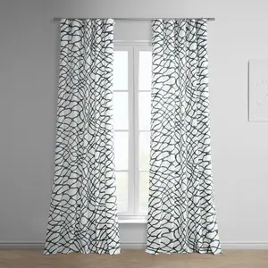 Half Price Drapes Ellis Abstract Printed Cotton Room Darkening Curtain