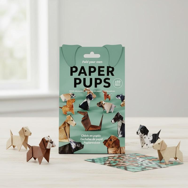 3D Paper Dog Origami Craft Kit - Fun DIY Activity for Kids & Crafters | Create Adorable Foldable Puppy Figures for Decor, Play or Gifts | Simple Folding Steps (Perfect for Creative Downtime)