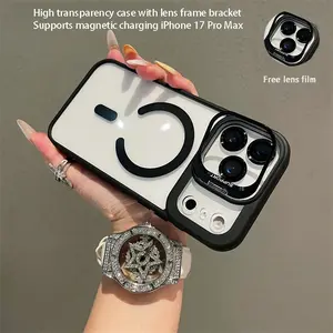 Process Upgraded iPhone 17 Pro Max Premium Magnetic Case | Ergonomic Design for Comfort Feel | New Anti-Scratch Magnetic Ring | Magsafe Compatible with Lens Cover | Hidden Stand | Drop Resistant | Refined Phone-Mate Choice