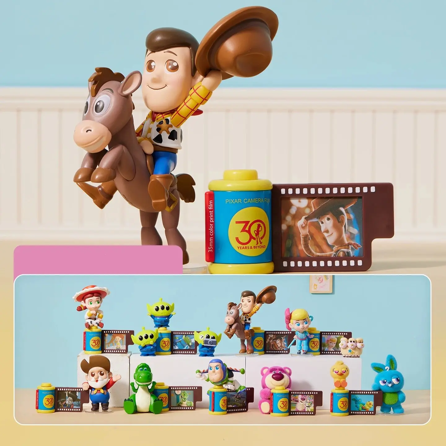 Disney Toy Story 30th Series Blind Box Adorable Collectible Figurines for Fans Blind Box Category Features Exclusive 30th Anniversary Designs#Summervibes Each Box Includes 1 Ornament & 1 Film Roll