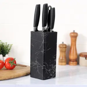 Modern Marble Pattern Knife Block, Multifunctional Knife Holder, Kitchen Utensils Storage Rack, Home Organizer for Kitchen, Kitchenware