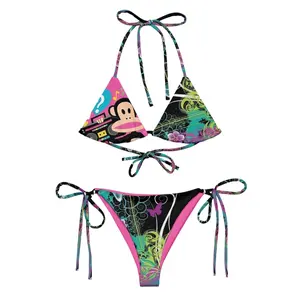 2000s Metro Bikini Set – Y2K Inspired Two Piece Swimsuit, Retro Aesthetic Swimwear, Summer Beach Pool Vacation Outfit
