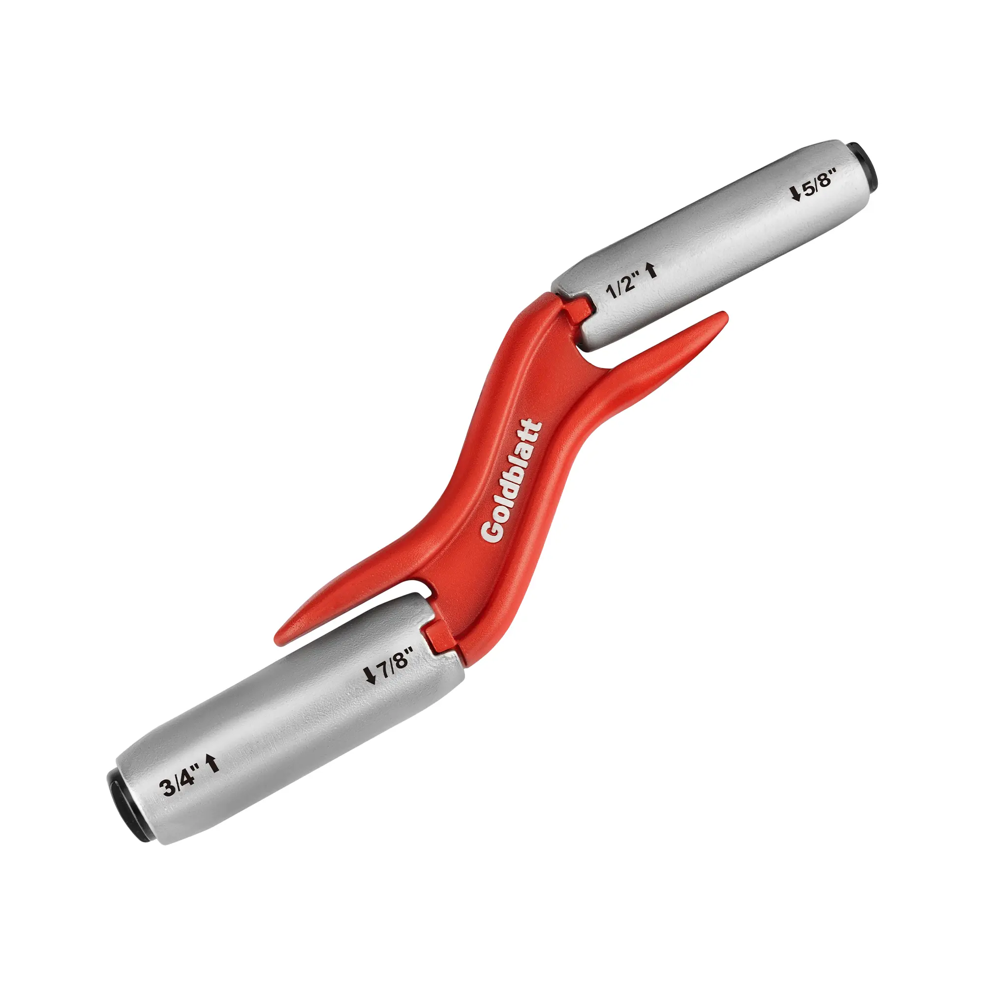 Goldblatt RED Masonry Brick Jointer Tool, 4 Sizes Barrel Jointer, 1/2in, 5/8in, 3/4in, 7/8in Wall Beauty Stitcher, Stainless Steel Masonry Joint raker, 4 in 1 Bricklaying Jointer