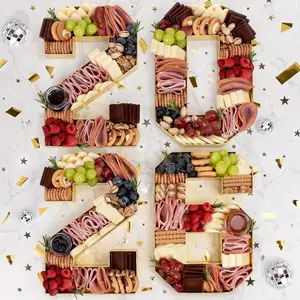 Graduation Decorations Class of 2026 - 2026 Numbers Charcuterie Board Box, 10" Serving Paper Tray for Graduation Centerpieces, Table Decoration for Kindergarten Preschool College Party Supplies