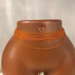 AAEssentials Tangerine Grace Glass Waist Beads - Orange Color Fashion Accessory for Stylish Wear