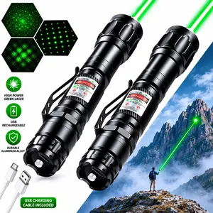 USB Rechargeable Pet Laser Toy, Laser Pointer, Low Power Safe Design, Interactive Wall Projection, Indoor Outdoor Use, Includes & Lasers