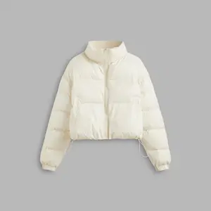 Cider [4 colors, size 2-10] Stand Collar Solid Zipper Drawstring Pocket Puffer