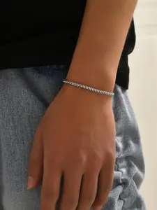 Men's Fashion Stainless Steel Wrist Link Bracelet, 1 Piece Simple Casual All-match Jewelry for Boys, Male Classic Fashion Accessories for Daily Wear, Holiday Christmas Gifts for Men