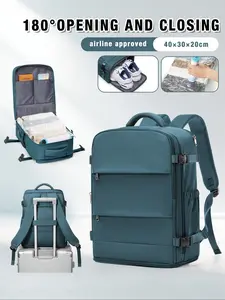 Vacuum Compression Travel Backpack, Ryanair 40x30x20cm Under Seat Cabin Bag, 14 Inch Laptop Case, Airline Approved Carry-On, Unisex Shoulder Bag, Vacuum Compression Backpacks