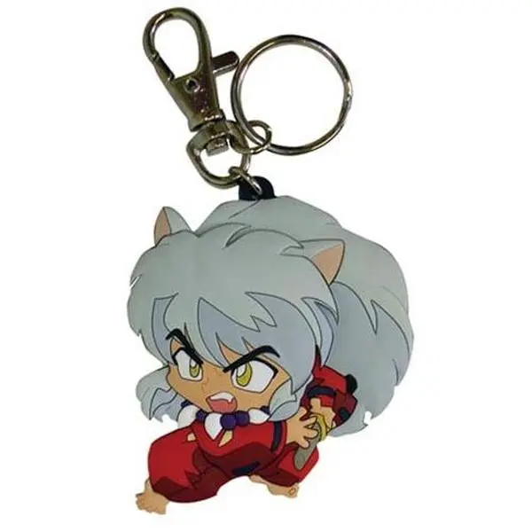 Licensed Inuyasha Anime-Inspired PVC Collectible Keychain - Great Eastern Entertainment Functional Merchandise with High-Quality Character Art & Sturdy Construction