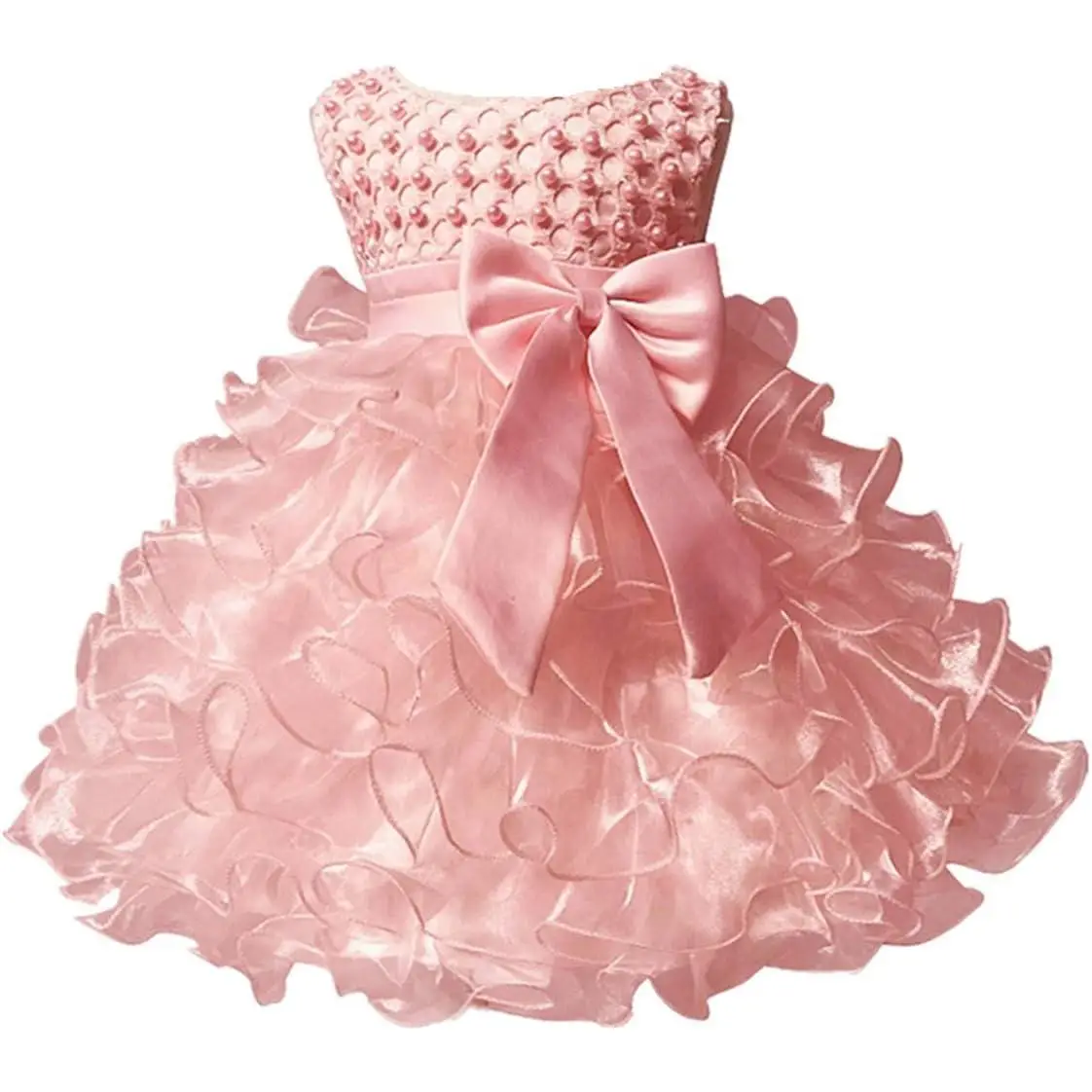 Baby Girl Dresses Ruffle Lace Pageant Party Wedding Flower Girl Dress