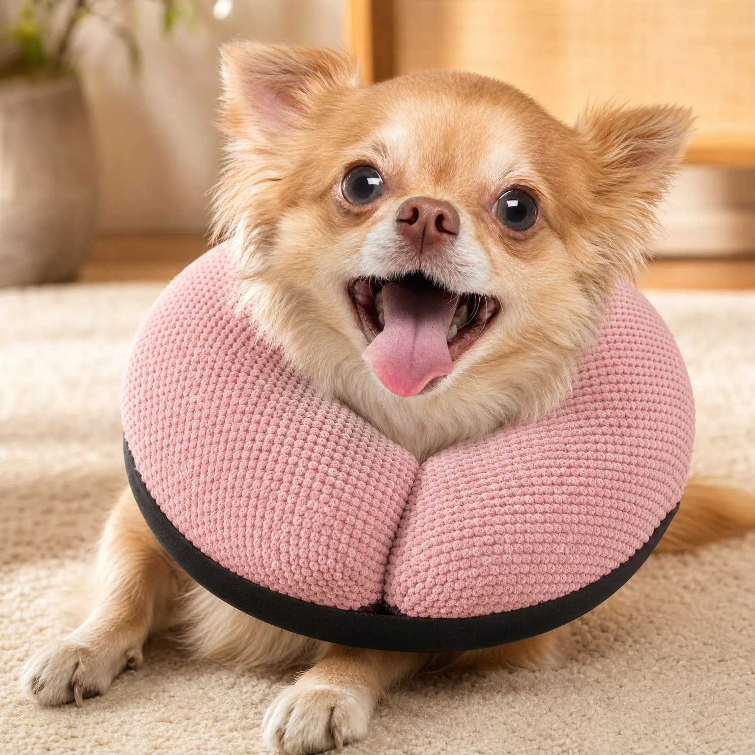 Soft Inflatable Dog Cone Collar for Large, Medium, Small Dogs & Cats - After Surgery Recovery Donut Collar, E-Collar AlternativeGift