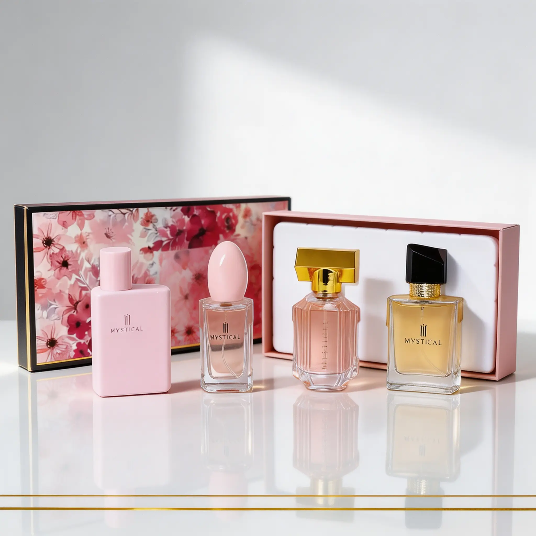 MYSTICAL Women's4-Piece30ml Travel-SizePerfume Set,Long-Lasting Floral Fruity Musk Pheromone Fragrance with NaturalEssential Oils,LightScent for Work,Dates&Parties,Perfect ensemble for Birthdays,Anniversaries&Holidays fun&outdoor woman
