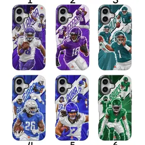 American Footballer Signature Phone Case, American Football Case Compatible with iPhone X, 11, 12, 13, 14, 15, 16, 17 Series & Galaxy Series