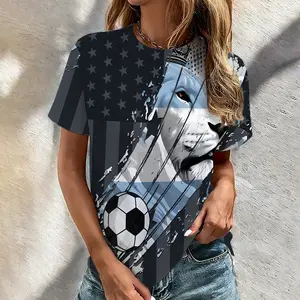Fan Soccer Jersey for Men Women Argentina Mexico USA Crewneck Soccer Jersey Shortsleeve Sport Casual T Shirts