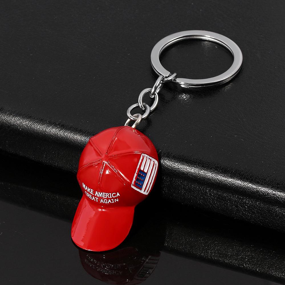 Men's Red Hat Hip Hop Keychain Make America Great Again