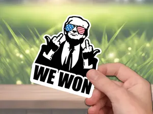 Trump 2024 We Won Election Vinyl Decal Sticker