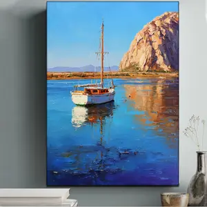 Nautical Lover Wall Art Sailboat & Coastal Cliff Print  Living Room Bedroom Coastal Decor festive christmas poker luxury scene last supper