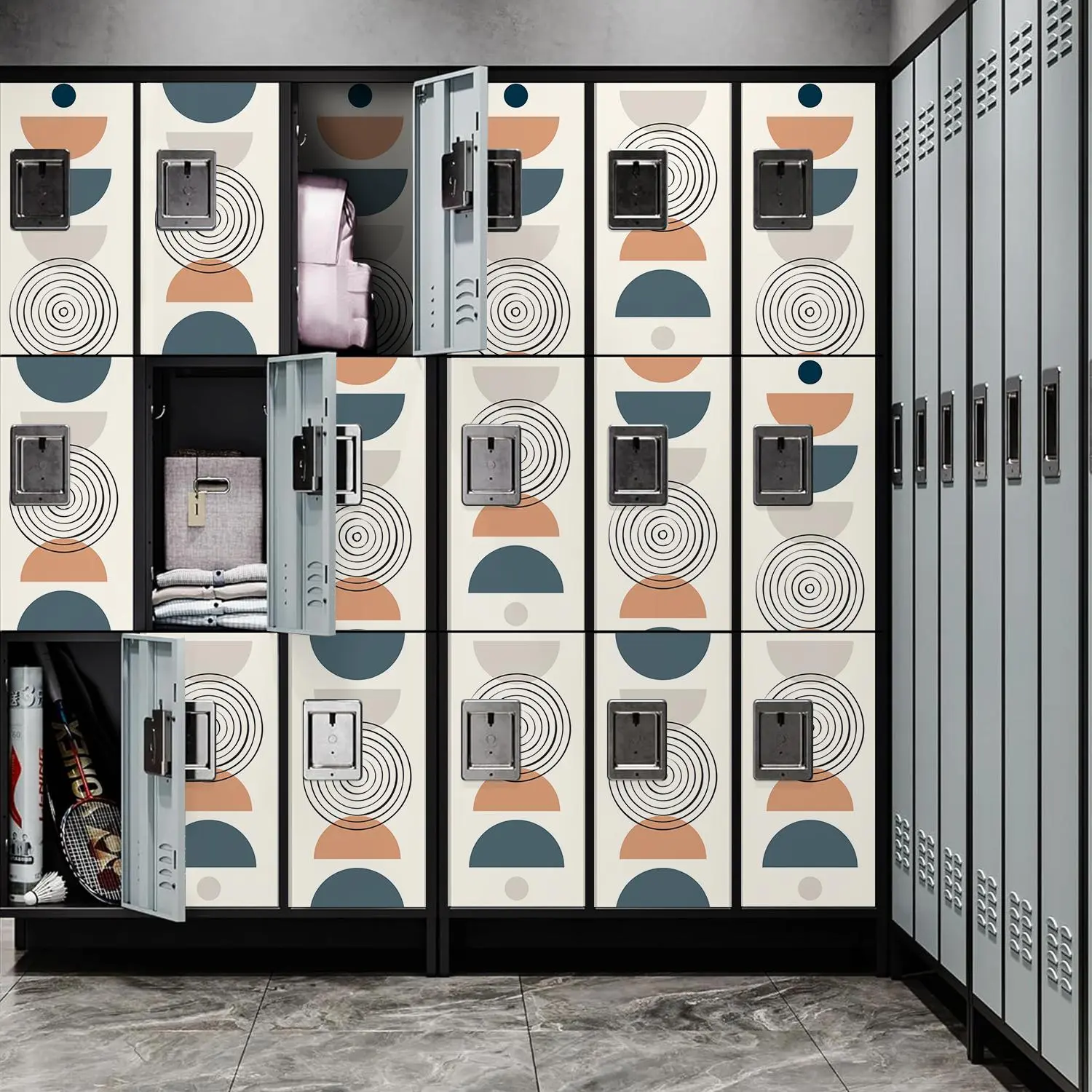 Abstract Pattern Magnetic Wallpaper, 1 Count Removable Waterproof Magnetic Wall Sticker, Home Decor for School Office Wall Bathroom