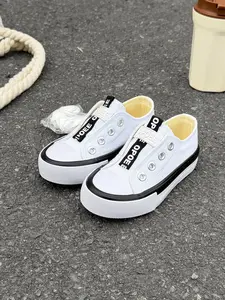 Opoee Kids Canvas Shoes, Spring & Fall Korean Style, Unisex Fashion Low Top Casual Sports Sneakers, Classic Multi-Functional Skateboard Shoes