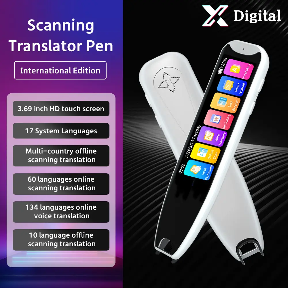 Smart translation pen online translation pen supports voice intercom translation Tech Gadgets Digital Portable Cable Memory Recording