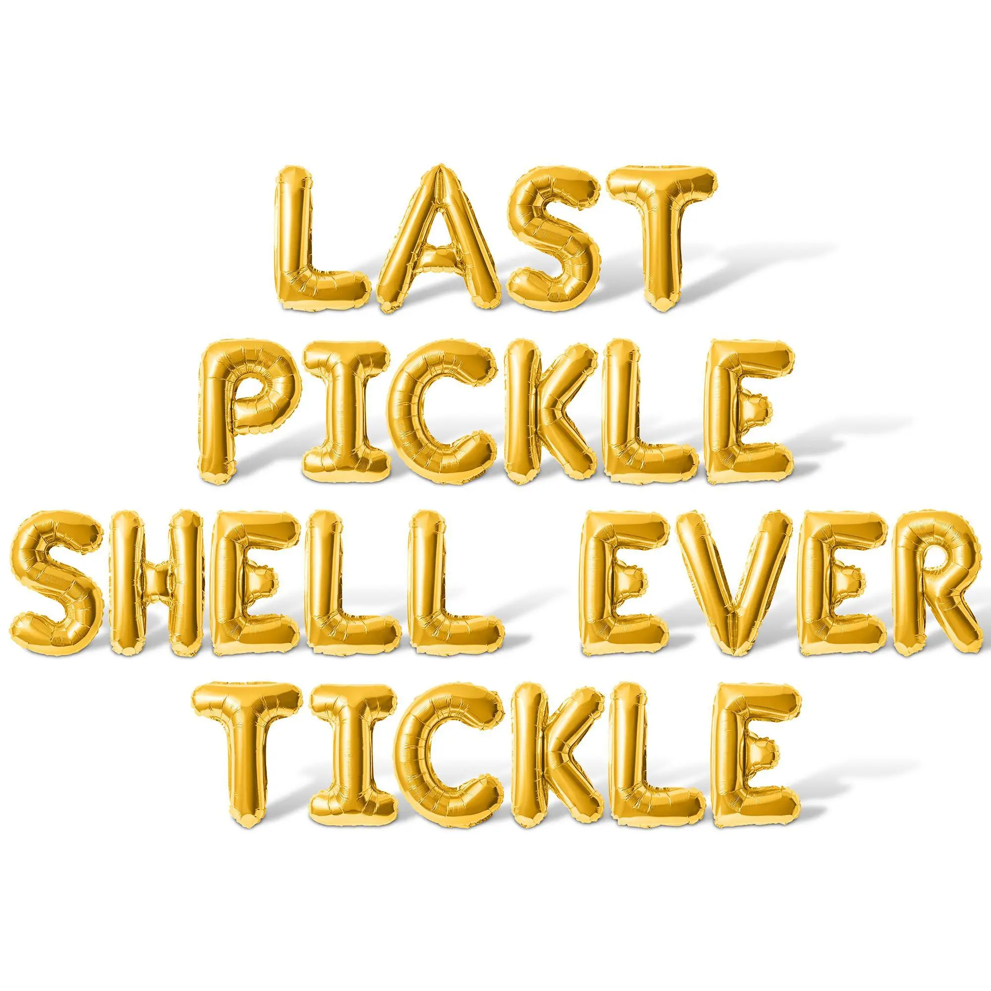 Letter Balloons - LAST PICKLE SHELL EVER TICKLE 16" Inch Alphabet Letters Foil Mylar Balloon Bachelorette Party Banner