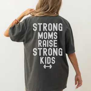 Comfort Colors® Workout Gym Shirt Workout Clothes For Mom Weightlifting Fitness Gift Gift For Gym Rat Funny Gym Gift For Wife Strong Mom Gym Shirt