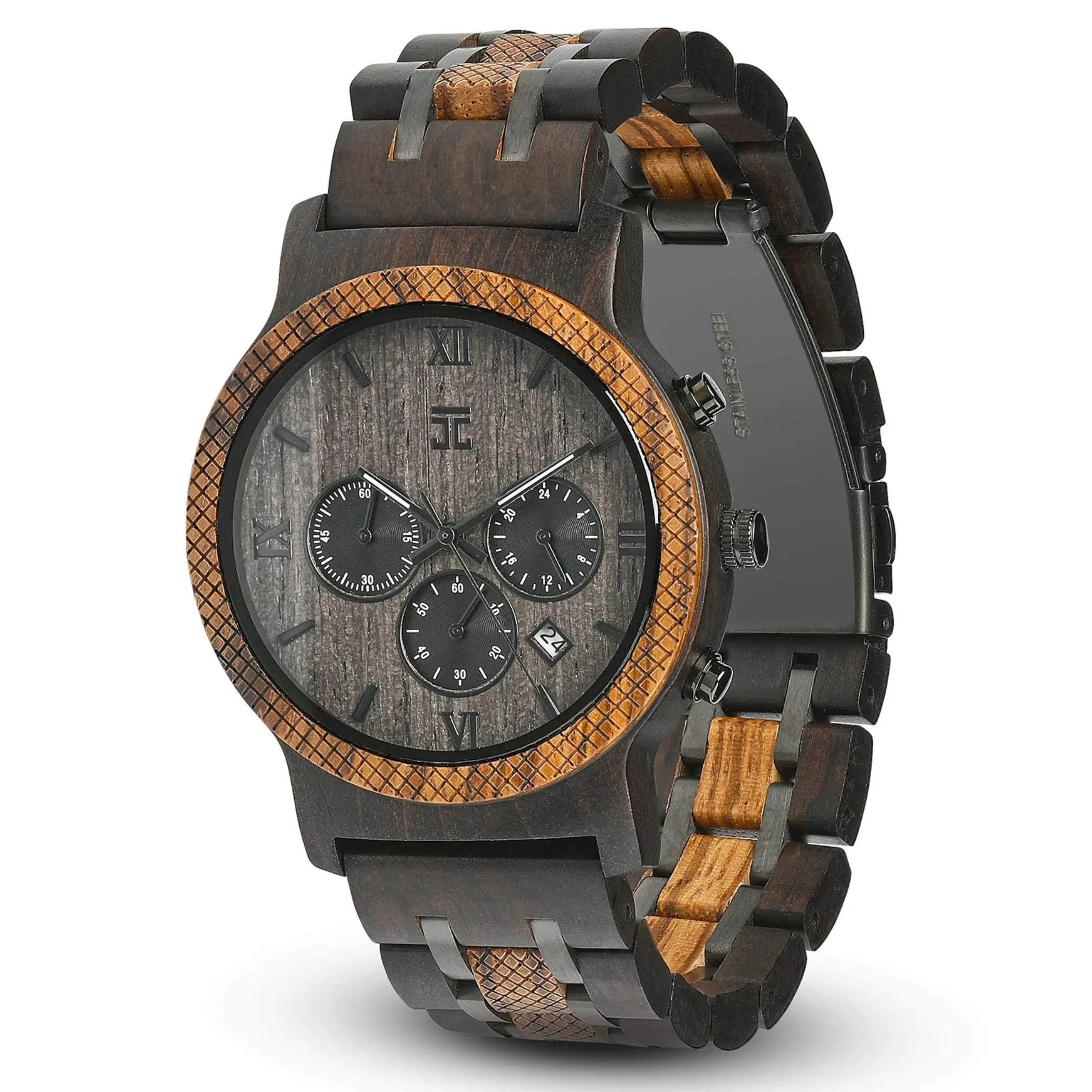 Prince Sandalwood & Zebrawood Chronograph Watch