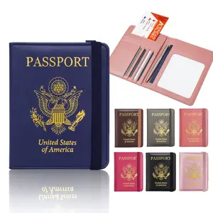 PU Leather RFID Blocking Passport Holder Durable Travel Accessories for Secure Passport, Cards & Documents Storage