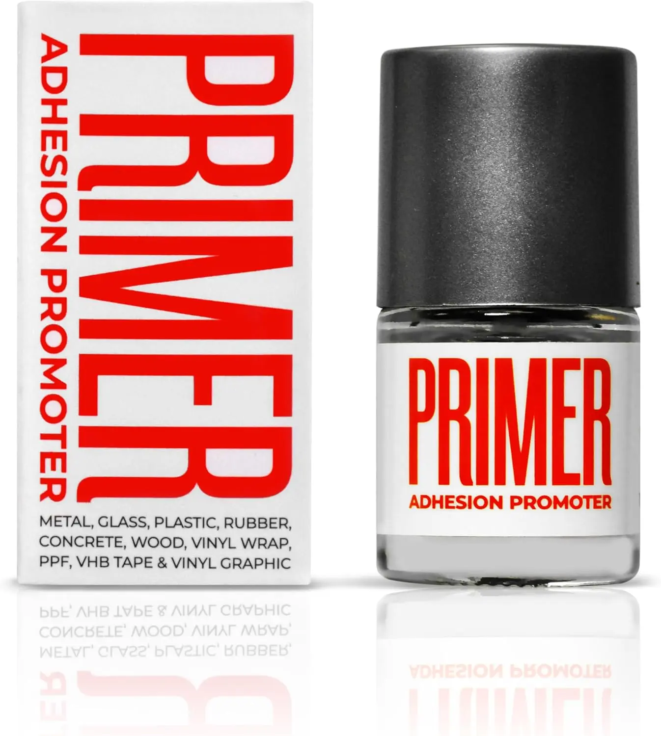 Primer Adhesive Promoter (10 ML), for Painting, Metal, Plastic, Vinyl Wrapping, Rubber, Concrete and More