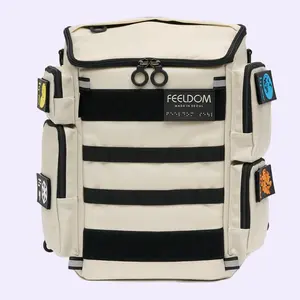 City Block Arctic White Backpack | The Essential Backpack for Blind and Low-Vision person on the go | Feeldom - Feel The Freedom | User-Friendly Design | Premium Build | The last backpack you'll ever need!