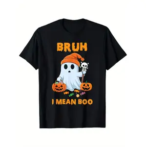 Playful Skull Pumpkin Graphic T-Shirt for Halloween Fun in 100 Percent Cotton Suitable for Boys and Girls Perfect Gift for the Festive Season