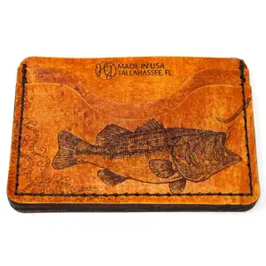 Bass Leather Men's Card Holder Wallet - Stylish and Functional