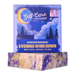 EVENING WIND DOWN - Body & Hair Soap Bar For Men, Soothing, Hand crafted in USA